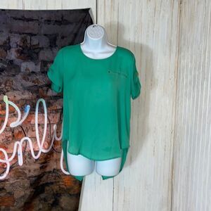 Sweet Wanderer. Large. Just like new. Sea green blouse with zipper.